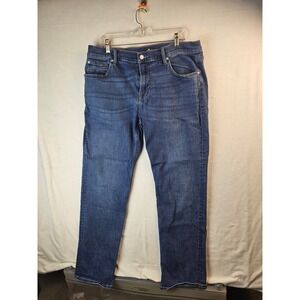 7 For All Mankind Mens Straight Leg Jeans Medium Wash Blue Denim RN115561